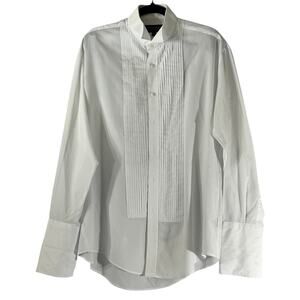 Daniel Gray Evening Wear White Long Sleeve Button-Up Dress Shirt Size 15 32/33